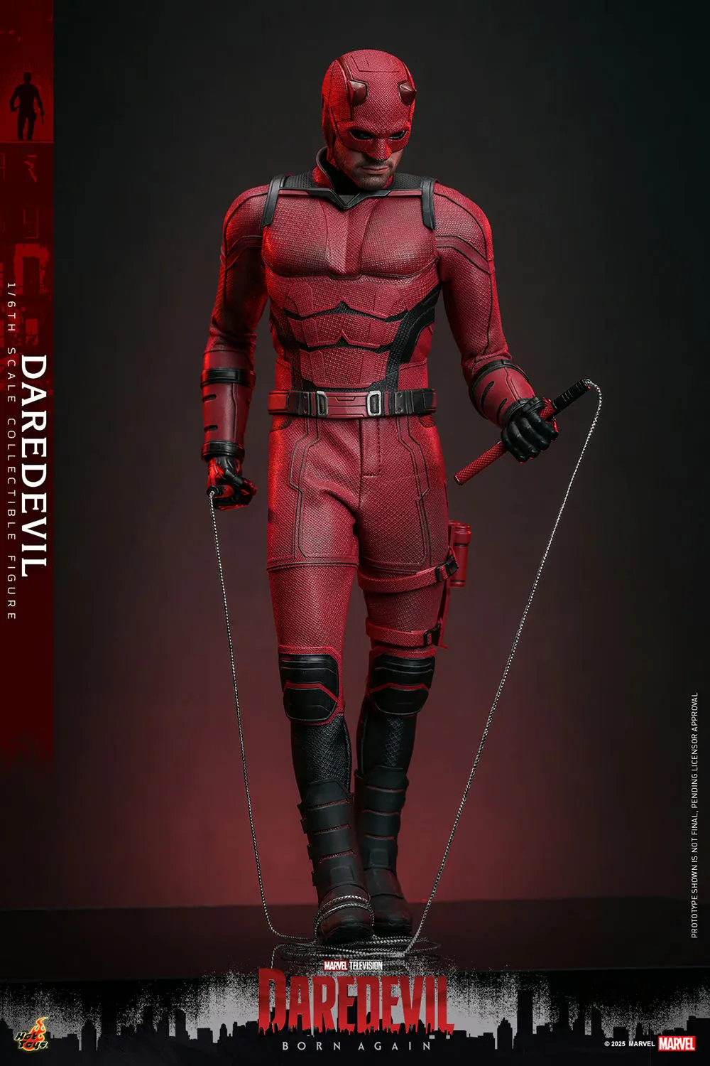Hot Toys Marvel Comics Disney  Daredevil: Born Again Daredevil 1/6 Scale 12" Collectible Figure