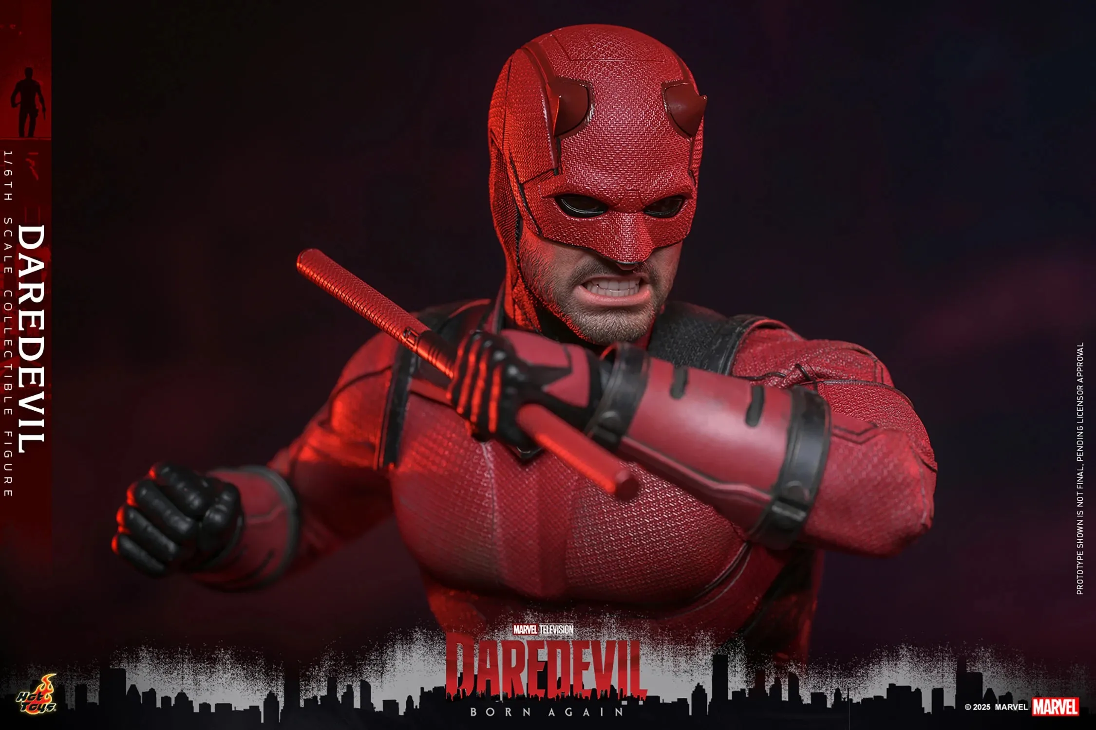 Hot Toys Marvel Comics Disney  Daredevil: Born Again Daredevil 1/6 Scale 12" Collectible Figure