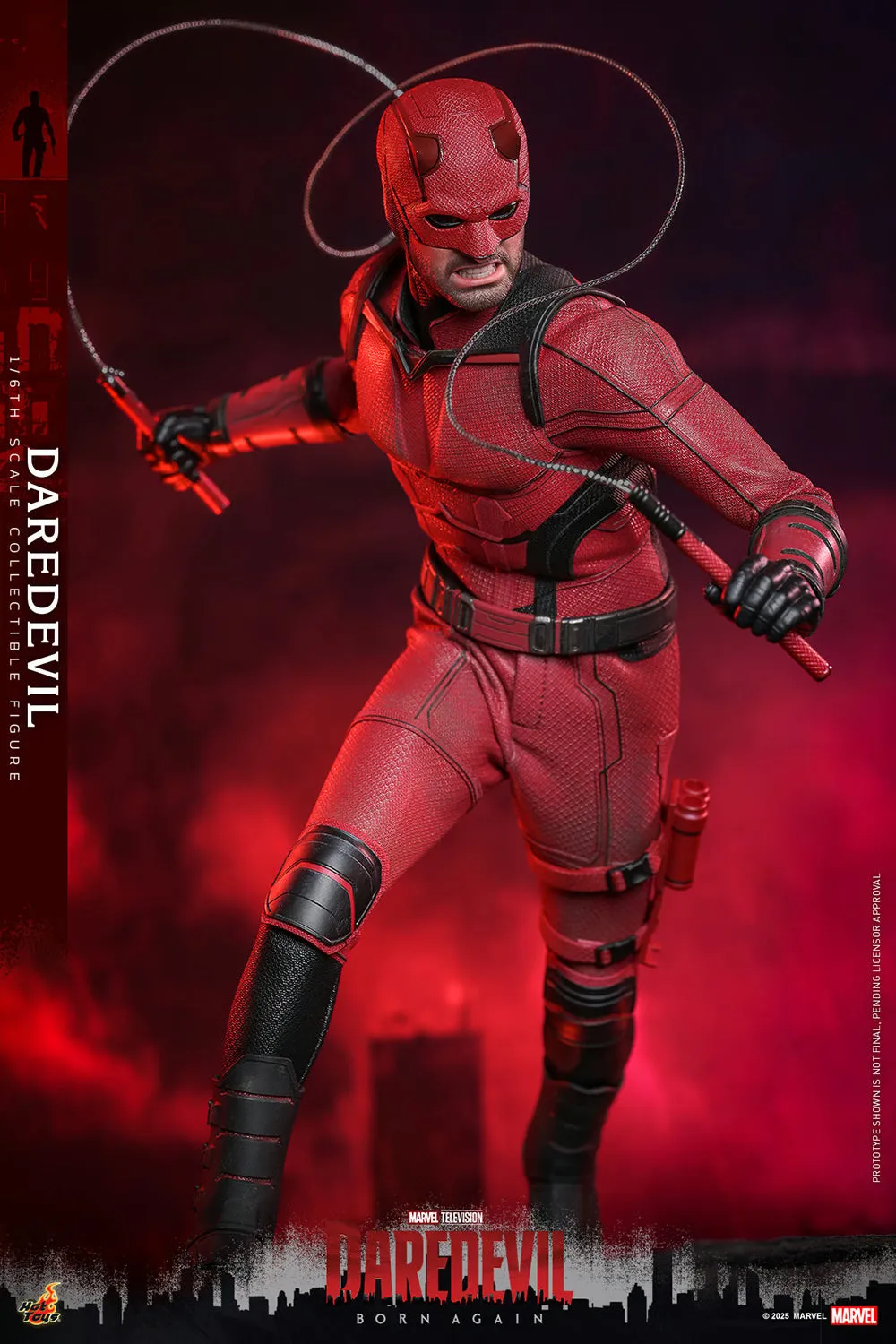 Hot Toys Marvel Comics Disney  Daredevil: Born Again Daredevil 1/6 Scale 12" Collectible Figure