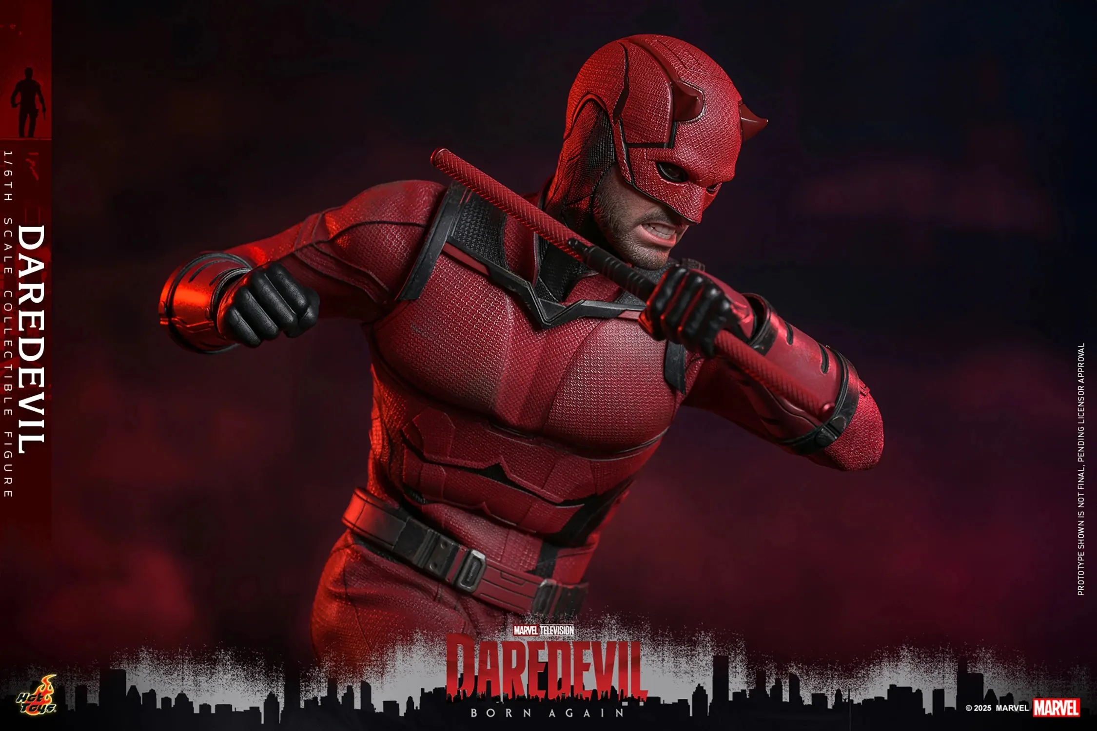 Hot Toys Marvel Comics Disney  Daredevil: Born Again Daredevil 1/6 Scale 12" Collectible Figure
