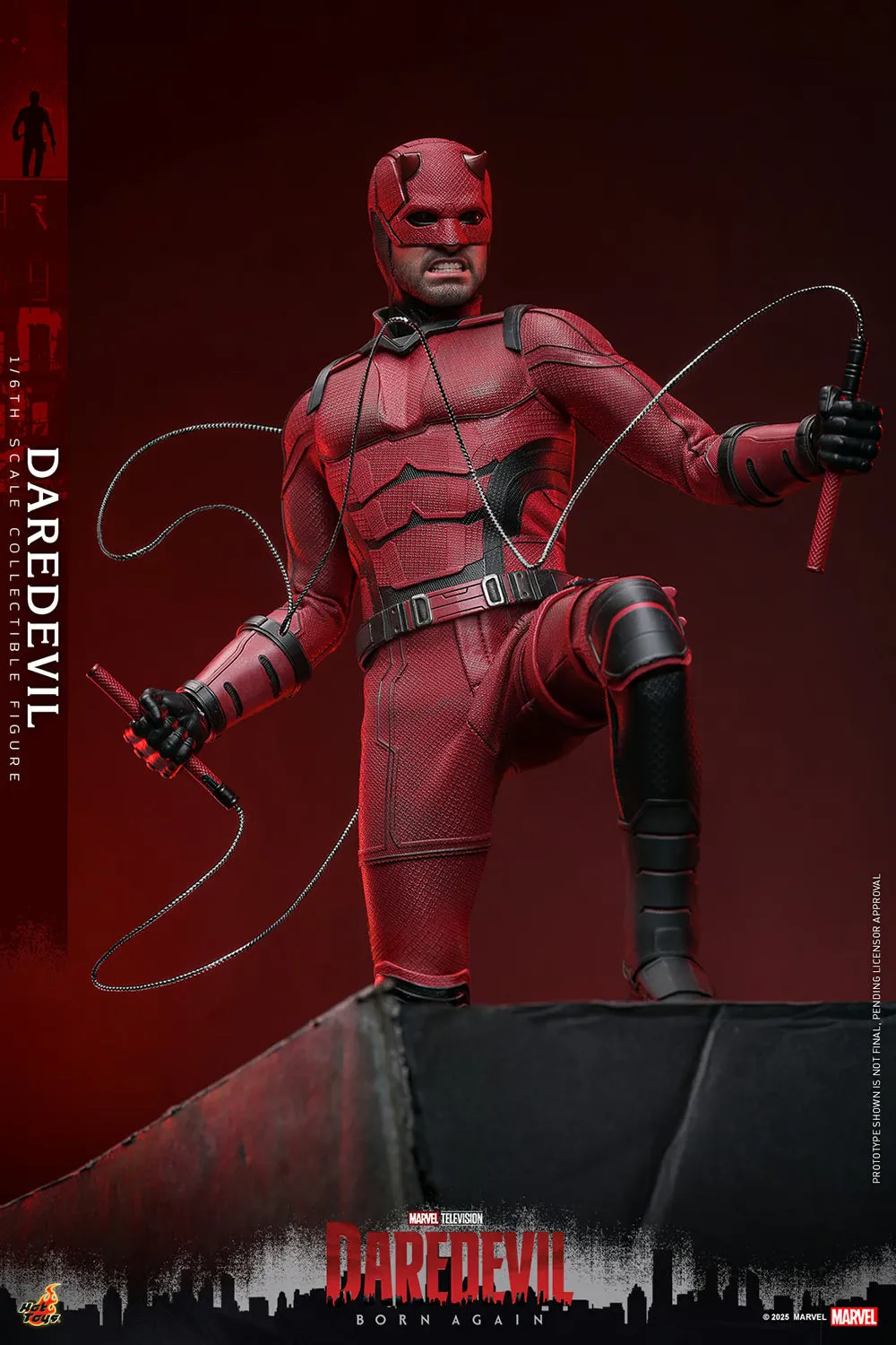Hot Toys Marvel Comics Disney  Daredevil: Born Again Daredevil 1/6 Scale 12" Collectible Figure