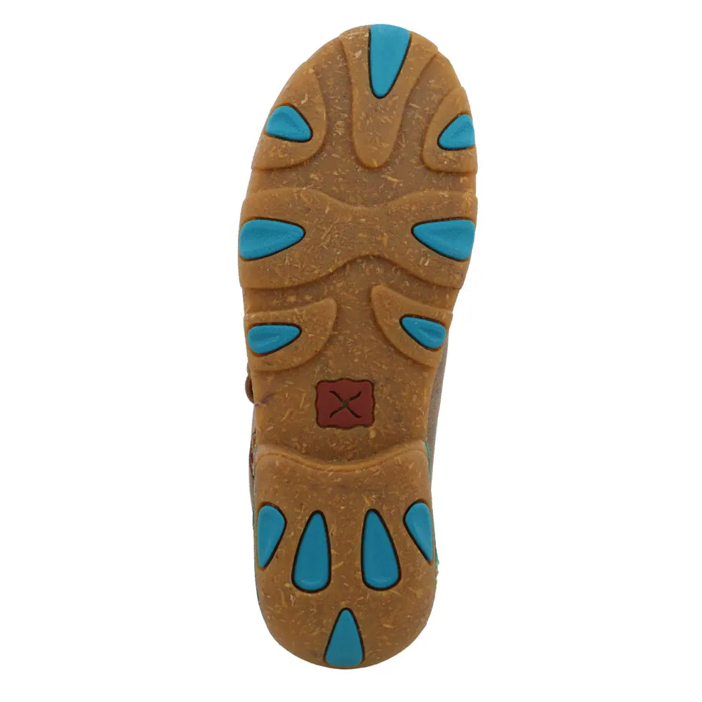 Twisted X Women's Chukka Driving Moc - Brown/Turquoise